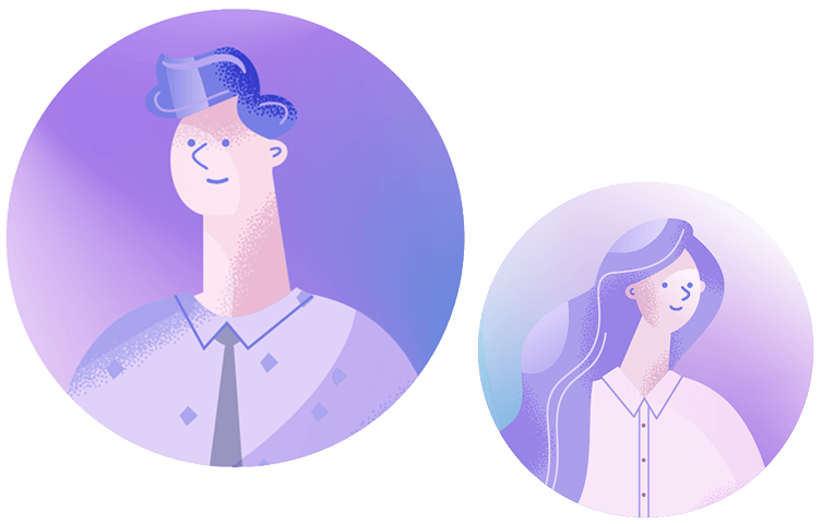 それぞれの課題をもつ2人のイメージ